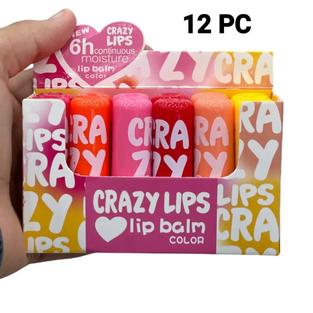 12 PC Crazy Lips Lip Balm ( Multicolour ) - Image 2