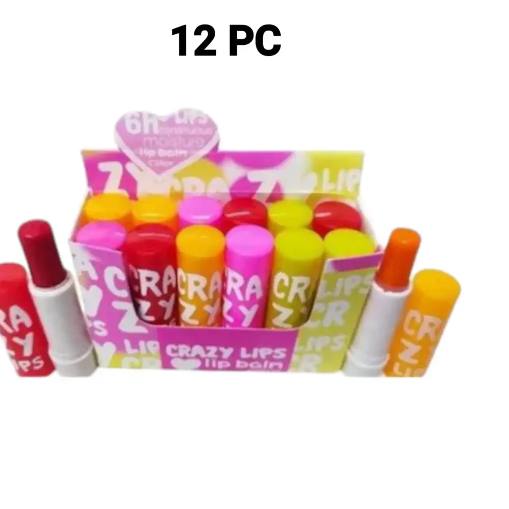 12 PC Crazy Lips Lip Balm ( Multicolour ) - Image 3